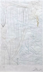 サルバドール・ダリ「イゾルデ女王と娘：Tristan et Iseult」銅版画 1970年