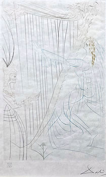 サルバドール・ダリ「イゾルデ女王と娘：Tristan et Iseult」銅版画 1970年