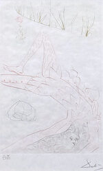 サルバドール・ダリ「負傷したトリスタン：Tristan et Iseult」銅版画 1970年