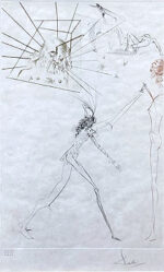 サルバドール・ダリ「不実な三人の貴族：Tristan et Iseult」銅版画 1970年