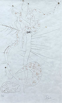 サルバドール・ダリ「狂えるトリスタン：Tristan et Iseult」銅版画 1970年