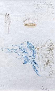 サルバドール・ダリ「トリスタンの意思：Tristan et Iseult」銅版画 1970年