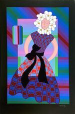 ヴィクトル・ヴァザルリ「Flower Girl」版画 1987年