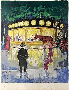 キース・ヴァン・ドンゲン「カルーセル(シャンゼリゼ)」版画 1963年