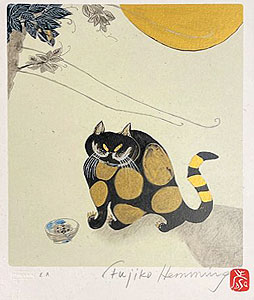 フジ子・ヘミング「ニャンスキー：「猫十態」より」版画 2005年