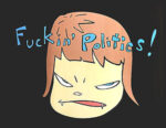 奈良美智「Fuckin’ Politics! ポスター」オフセット 53×70.5cm