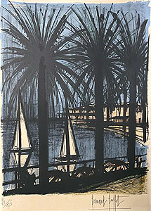 ベルナール・ビュッフェ「カンヌ」版画 1960年