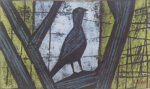 小野忠重「鳥」木版画 1960年