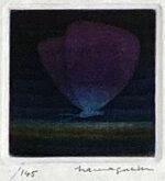 浜口陽三「青紫色の蝶」銅版画 1982-1989年