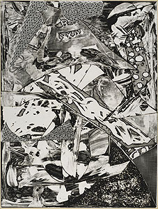 フランク・ステラ「Swan Engraving Framed Ⅰ」銅版画 1985年