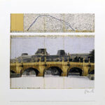 クリスト「The Pont Neuf Wrapped, Project for Paris, II」版画 1985年