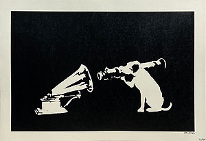 バンクシー(Banksy)「HMV」サイン入り版画 2004年