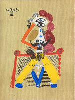 パブロ・ピカソ「想像の中の肖像 12.3.69 III」版画 1969年