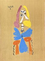 パブロ・ピカソ「想像の中の肖像 20.3.69 I」版画 1969年