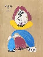 パブロ・ピカソ「想像の中の肖像 27.2.69 II」版画 1969年