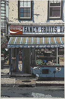 鈴木英人「FANCY FRUITS DAIRY」版画 1987年