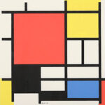 ピエト・モンドリアン「COMPOSITION WITH RED, YELLOW, BLUE AND BLACK」版画 30×30cm