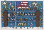 ジェームス・リジィ「FREE AS A BIRD」3D版画 1990年