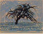 ピエト・モンドリアン「青い木：L’arbre bleu, 1911」版画 1957年