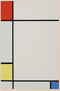 ピエト・モンドリアン「Composition: rouge, jaune, bleu, 1927」版画 1957年