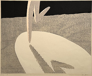 山中現「F」木版画 1981年