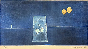 清宮質文「コップの中の蝶」木版画 1962年