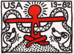キース・ヘリング「USA」版画 1982年