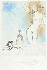 サルバドール・ダリ「ヌード(ドン・ファンより)：Nude(Don Juan）」銅版画 1970年
