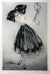 ルイ・イカール「The Prisoner：｢女たちの闘い｣より」銅版画 1917年
