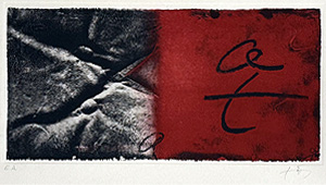 アントニ・タピエス「Negre i vermell」銅版画 1982年
