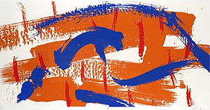 白髪一雄「楚:中国戦国七強」版画 1993年