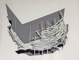 川俣正「ヴェニス・ビエンナーレ:La Biennale di Venezia」版画 1988年