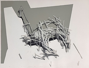 川俣正「P.S.1 プロジェクト:P.S.1 Project」版画 1988年