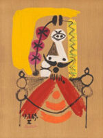 パブロ・ピカソ「想像の中の肖像 14.3.69 II」版画 1969年