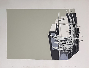 川俣正「スプイ・プロジェクト:Spui Project」版画 1988年