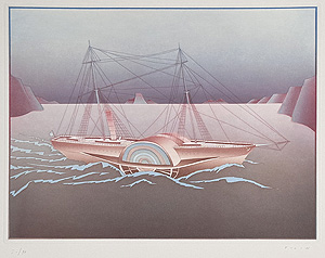 ジャン・ミシェル・フォロン「虹：Arc en ciel」銅版画 1981年