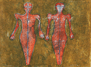 ルフィーノ・タマヨ「2つの姿：Dos Figuras」銅版画 1976年