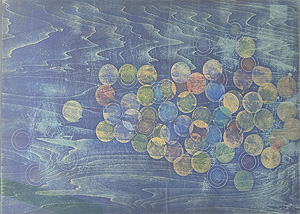 桑原盛行「こだま」板にアクリル 1993年 (1)