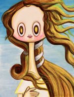 細川真希「名画シリーズ ヴィーナスズーム」アクリル画 2007年