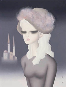 東郷青児「イギリスの少女」油彩 6号