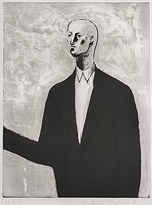 舟越桂「Study」銅版画 1990年