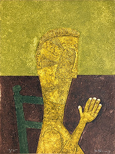 ルフィーノ・タマヨ「座る人：Personaje Sentado」銅版画 1976年