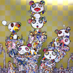 村上隆「子パンダパンダ」オフセット版画 2019年