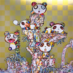 村上隆「子パンダ子パンダ」オフセット版画 2019年