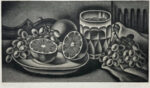長谷川潔「オランジュと葡萄」銅版画 1932年