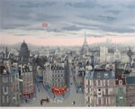 ミッシェル・ドラクロワ「パリの眺め:Paris vu du ciel」版画 1993年