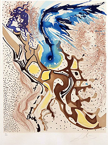 サルバドール・ダリ「復活の天使：Angels of the Rebirth」版画 1968年