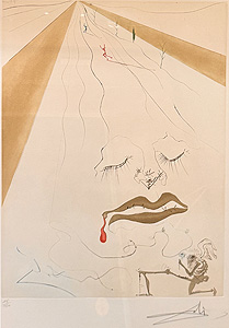 サルバドール・ダリ「変貌：Transfiguration」銅版画 1972年