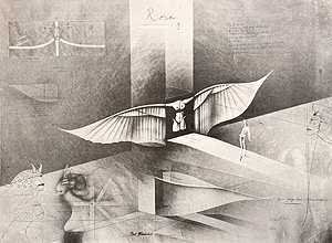 パウル・ヴンダーリッヒ「舞台構造:Bühnenkonstruktion」版画 1981年
