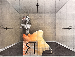 パウル・ヴンダーリッヒ「舞台装置：Bühnenbild」版画 1981年